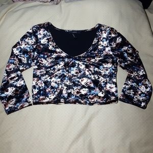 {Forever 21} Crushed Velvet Crop Top